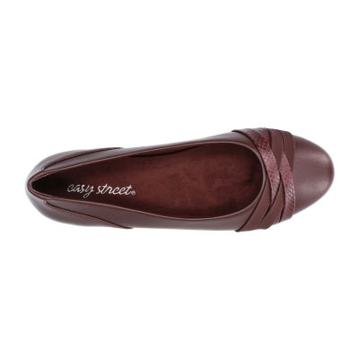 Easy Street Kylie Womens Round Closed Toe Ballet Flats