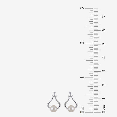 Cultured Freshwater Pearl Sterling Silver Drop Earrings