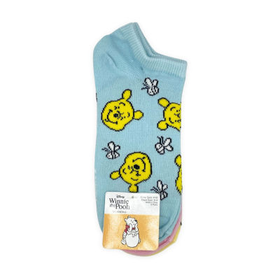 Womens Breathable Multi-Pack 5 Pair Winnie The Pooh Low Cut Socks