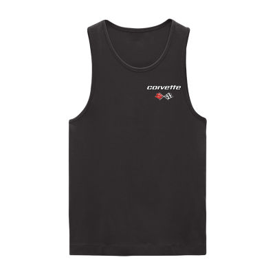 Corvette Mens Crew Neck Sleeveless Tank Top