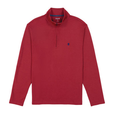 IZOD Luxury Sport Textured Mens Long Sleeve Quarter-Zip Pullover