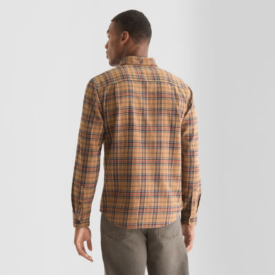 mutual weave Mens Long Sleeve Lightweight Flannel Shirt