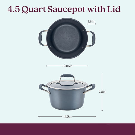 Anolon Advanced Home Hard Anodized 4.5-qt. Sauce Pan With Lid, One Size, Gray