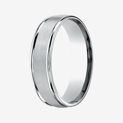 Mens 10K White Gold 6mm Band