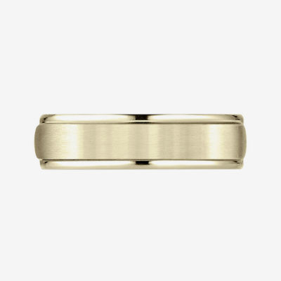  Mens 10K Yellow Gold 6mm Band