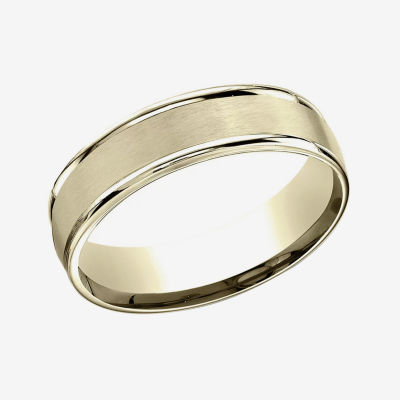  Mens 10K Yellow Gold 6mm Band