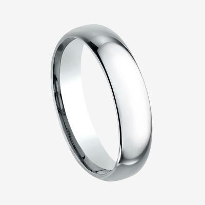 Mens 10K White Gold 5MM Comfort-Fit Wedding Band