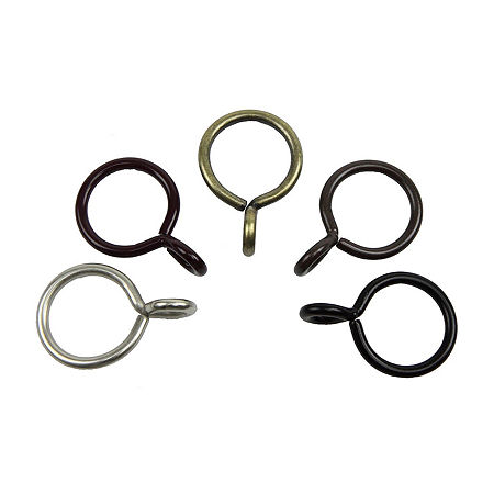 Rod Desyne Set of 10 1" Curtain Eyelet Rings, One Size, Brown