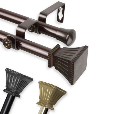 Rod Desyne Trumpet 13/16" Adjustable Double Curtain Rod