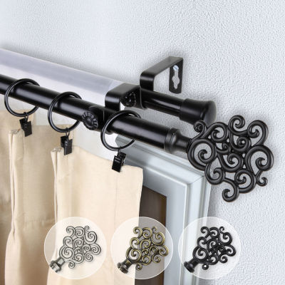 Rod Desyne Tidal 13/16" Adjustable Double Curtain Rod