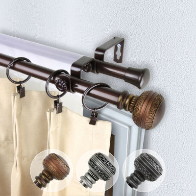 Rod Desyne Ornament 13/16" Adjustable Double Curtain Rod