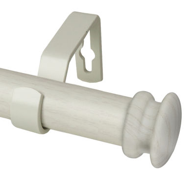 Rod Desyne Mare Faux Wood 1 IN Adjustable Curtain Rod