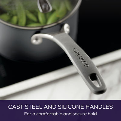 Circulon A1 Series with ScratchDefense 2-qt. Nonstick Straining Sauce Pan with Lid