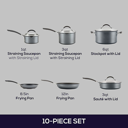 Circulon A1 Series With ScratchDefense 10-pc. Non-Stick Cookware Set, One Size, Gray