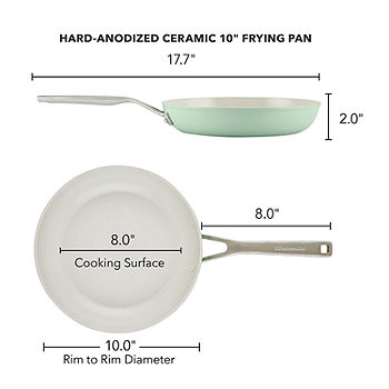KitchenAid Hard Anodized Ceramic Nonstick 12.25 Frying Pan, Pistachio