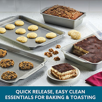 Circulon Nonstick Bakeware Set with Nonstick Cookie Sheet, Bread Pan,  Bakings Pan and Cake Pans - 5 Piece, Chocolate Brown