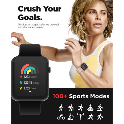 Itouch Air 4 Jillian Michaels Unisex Adult Multi-Function Black Smart Watch Jmta4m01-G02