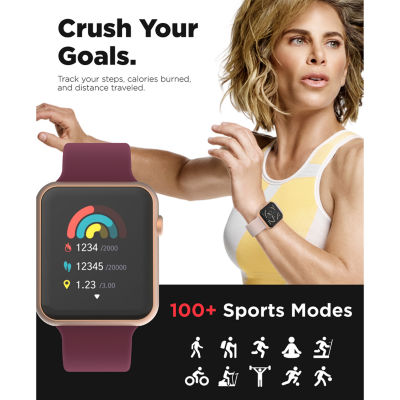 Itouch Air 4 Jillian Michaels Womens Multi-Function Red Smart Watch Jmta4m01-C10