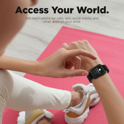 Itouch Air 4 Jillian Michaels Womens Multi-Function Black Smart Watch Jmta4l01-G02