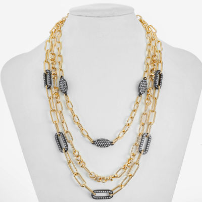 Liz Claiborne Two Tone Womens 36 Inch Link Necklace