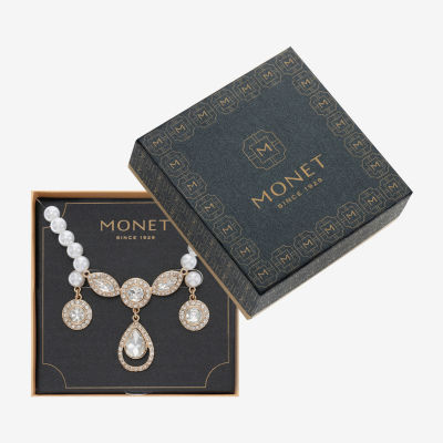 Monet Jewelry Pendant Y Necklace And Drop Earring 2-pc. Simulated Pearl Jewelry Set