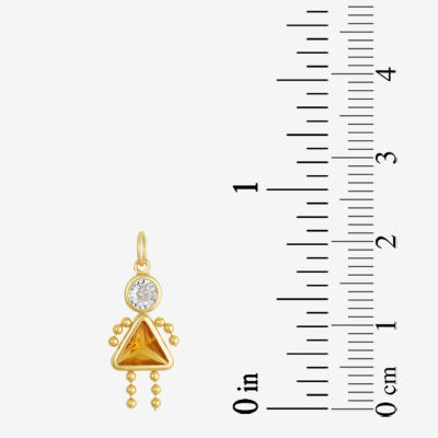 10K Gold November Birthstone Babies Girl Charm