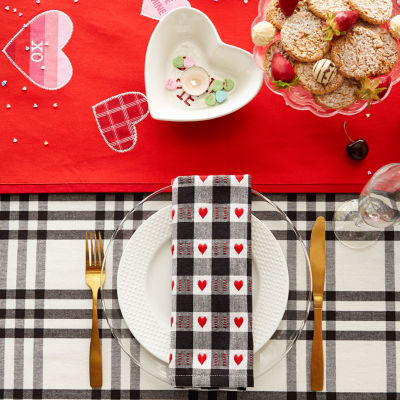 Design Imports Hearts Embellished Table Runners