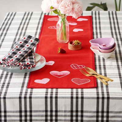 Design Imports Hearts Embellished Table Runners