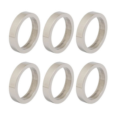 Design Imports Silver Circle 6-pc. Napkin Ring