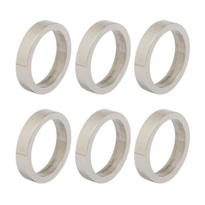 Design Imports Silver Circle 6-pc. Napkin Rings