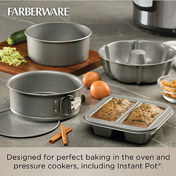 Farberware 10-Inch Nonstick Bakeware Fluted Mold, Gray 