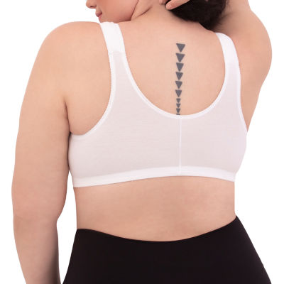 Leading Lady® Cotton Front-Close Comfort & Sleep Bra - 110