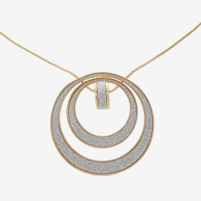 Monet Jewelry Two Tone Pendant Necklace And Huggie Earring Gold Tone 2-pc. Jewelry Set