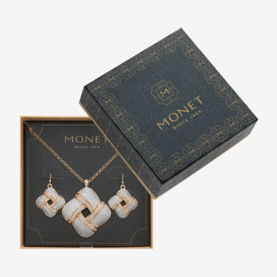 Monet Jewelry Two Tone Pendant Necklace And Drop Earring 2-pc. Jewelry Set