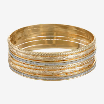 Monet Jewelry Two Tone Bangle 6-pc. Bracelet Set