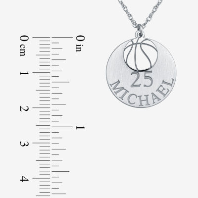 Personalized Basketball 20mm Pendant Necklace