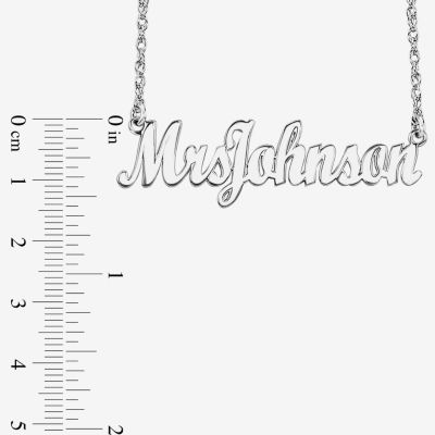 Personalized 14K Gold Over Sterling Silver "Mrs" Name Necklace