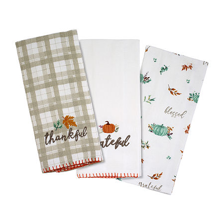 Avanti Grateful Patch 3-pc. Kitchen Towel, One Size, Beige