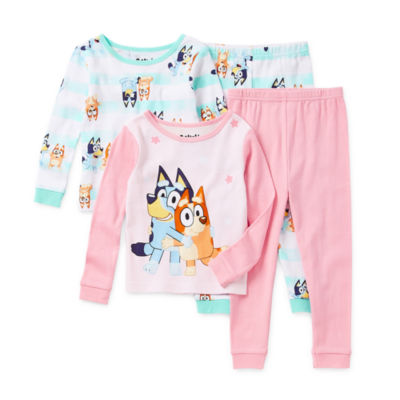 Toddler Girl Bluey Hooray For Sisters Microfleece Top & Bottoms Pajama Set