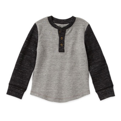 Okie Dokie Toddler & Little Boys Crew Neck Long Sleeve Thermal Top