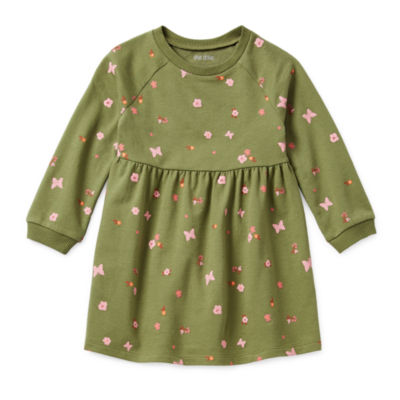 Okie Dokie Toddler & Little Girls Long Sleeve Sweatshirt Dress