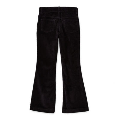 Flared Corduroy Pants - Black - Ladies