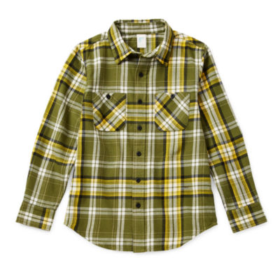 Thereabouts Little & Big Boys Long Sleeve Flannel Shirt