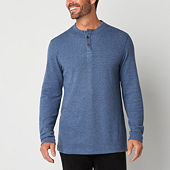St. John's Bay Big and Tall Mens Long Sleeve Classic Fit Thermal Henley  Shirt, Color: Oatmeal Htr - JCPenney