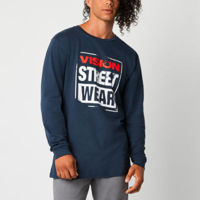 Vision Streetwear Mens Crew Neck Long Sleeve Graphic T-Shirt