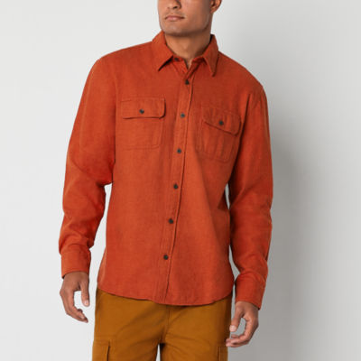 mutual weave Mens Easy-on + Easy-off Seated Wear Adaptive Regular Fit Long Sleeve Flannel Shirt