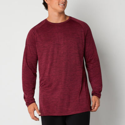 Xersion Studio Mens Burgundy Heather Long Sleeve Hoodie Activewear Shirt  Small at  Men's Clothing store