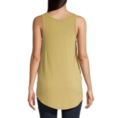 a.n.a Tall Womens Scoop Neck Sleeveless Tank Top