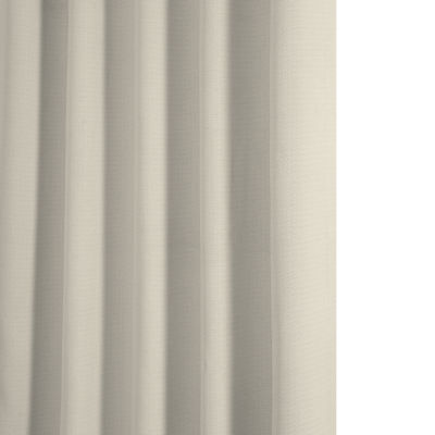 Exclusive Fabrics & Furnishing Faux Linen Light-Filtering Rod Pocket Back Tab Single Curtain Panel