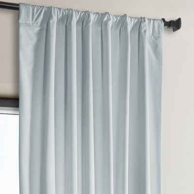 Exclusive Fabrics & Furnishing Heritage Plush Velvet Energy Saving Light-Filtering Rod Pocket Back Tab Single Curtain Panel